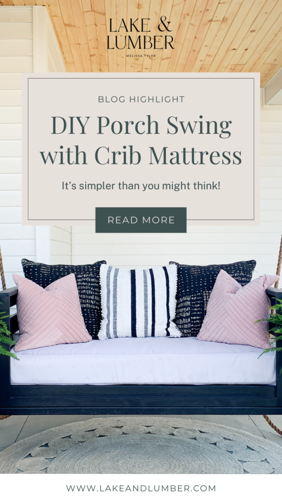 DIY Porch Swing lakeandlumber.com