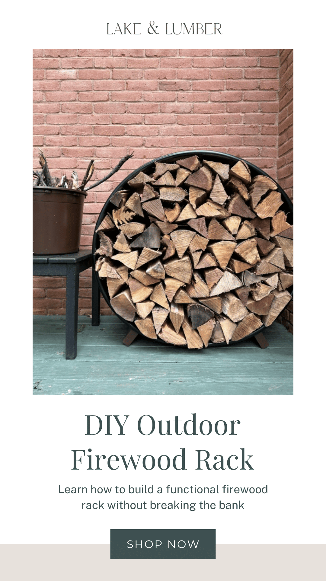 Quick and Easy DIY Firewood Rack - Lake and Lumber