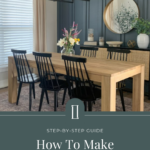 Accent wall behind a dining table.